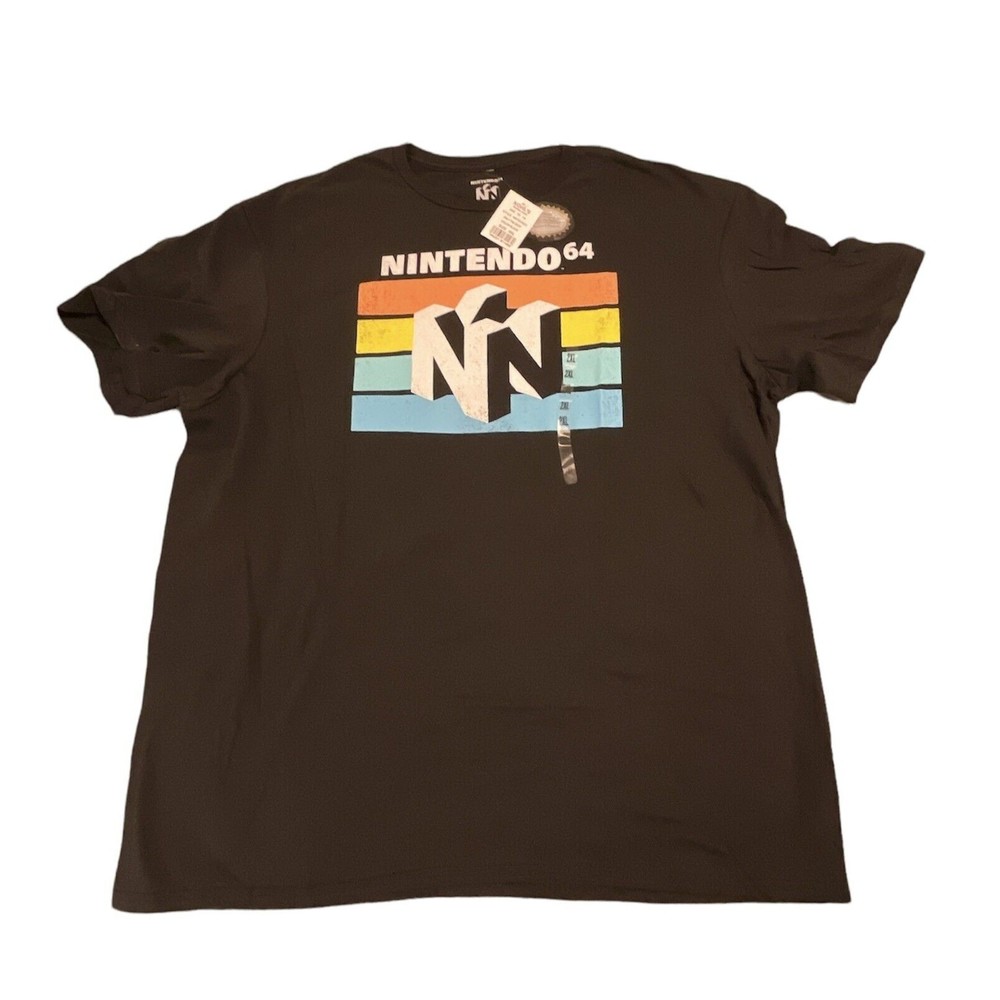 Nintendo 64 Classic Logo Black T-Shirt Men’s Size 2XL
